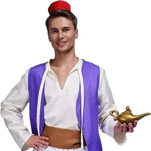 ALADDIN Costume for Adults Includes Hat, Shirt, Vest, Belt, Pants